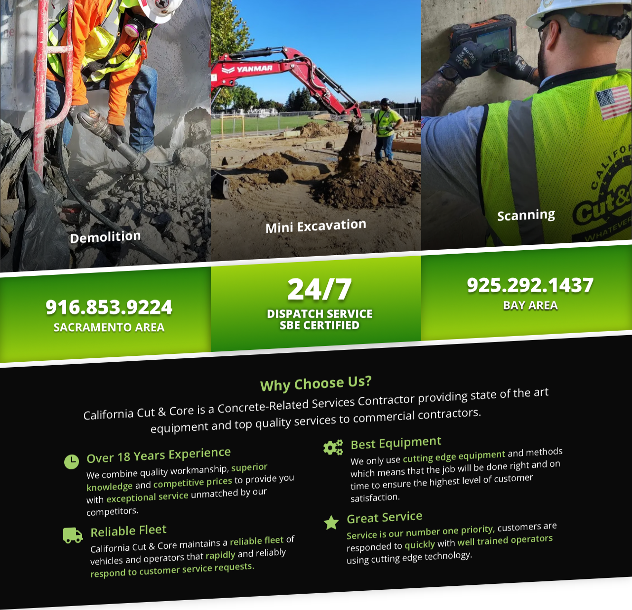 CalcutCore homepage — alt view