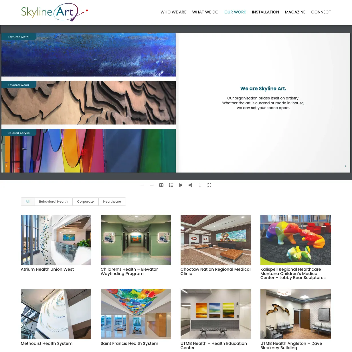 Skyline Art website — view 1