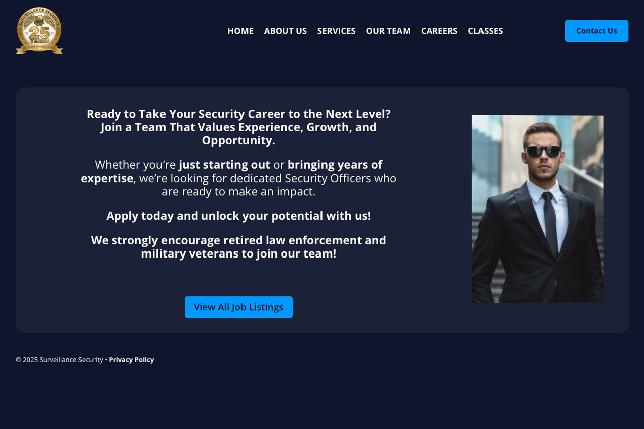 Careers page